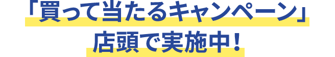 「買って当たるキャンペーン」店頭で実施中！