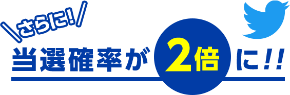 さらに！　当選確率が2倍に！！