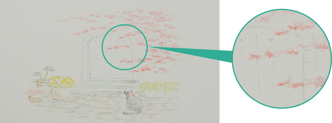 余白を残しながら塗る