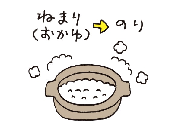 ねまり（おかゆ）→のり