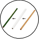 ⑥ カ塗料（とりょう）を塗（ぬ）る