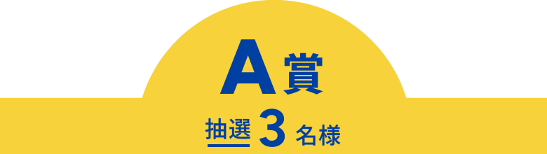 A賞　抽選3名様